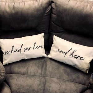 party decor 2Pack Throw Pillow cases adult humor home decor pillow case funny